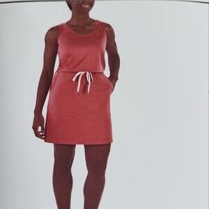 Ladies' M Rose‎ Heather Pink Favorite Tank Dress Soft Member's Mark Drawstring